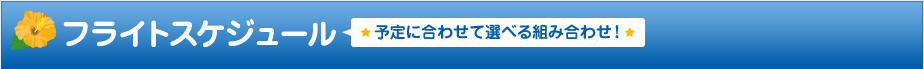 フライトスケジュール
