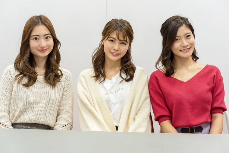 憧れホテル座談会、左から 竹内彩花さん、井口綾子さん、大野南香さん