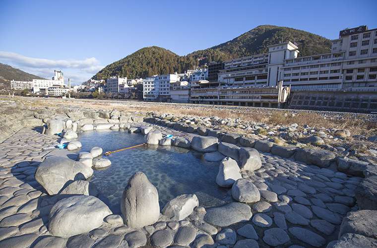 下呂温泉　噴泉地