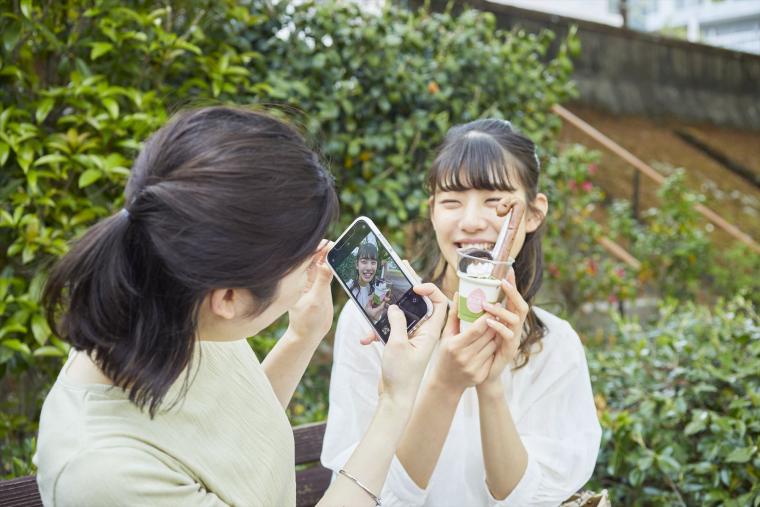 下呂茶ップリンで写真とりあい