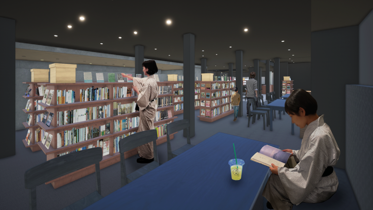 BOOKS＆TEA 三服（さんぷく）　Reborn Wataya Project