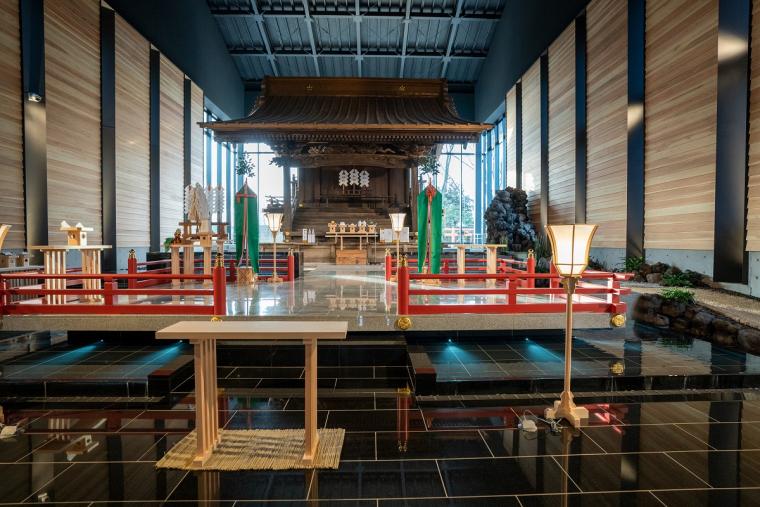 「前橋東照宮」で水占いとハートのししおどし