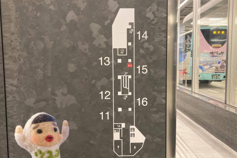 地下1階バスターミナルマップ