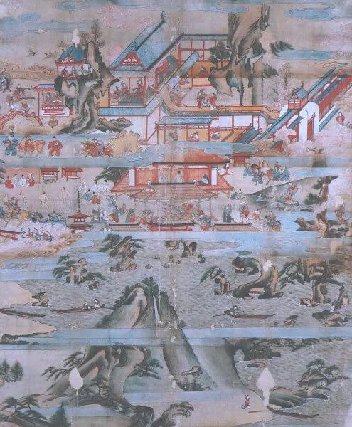 紙本著色浦嶋明神縁起（掛幅本）