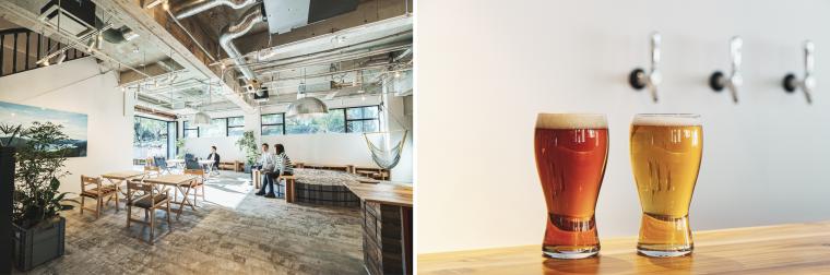 カフェメニューには「GORA BREWERY」のクラフトビールなどを用意。