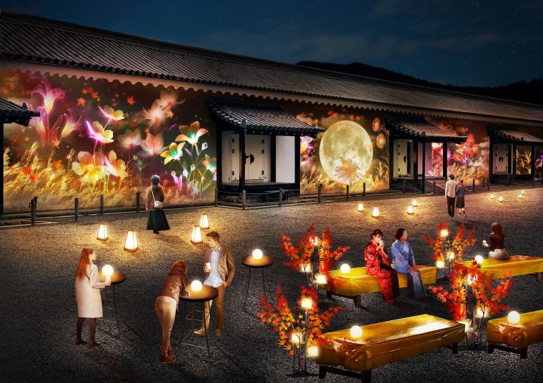 「NAKED FLOWERS 2023 秋 世界遺産・二条城」台所前庭