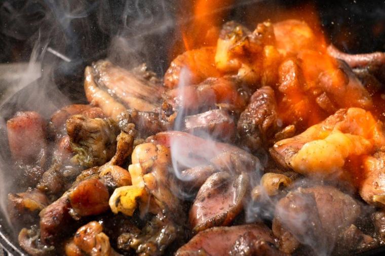 鶏の炭火焼き