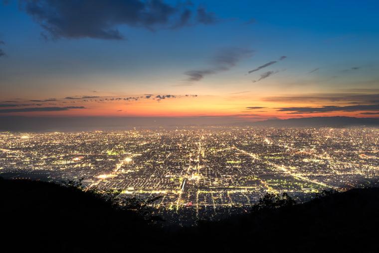 生駒山からの夜景
