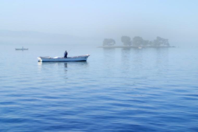 松江大橋と宍道湖