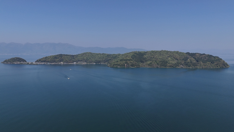 沖島・全景