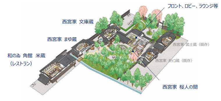 「和のゐ 角館」全体図