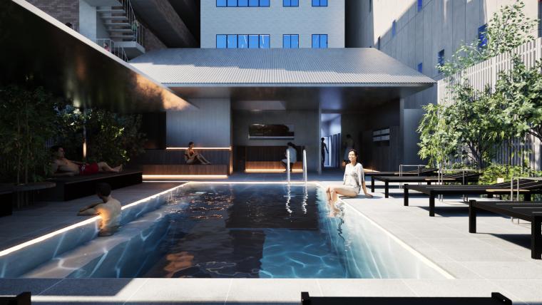 「BASE LAYER HOTEL FUKUOKA」プール