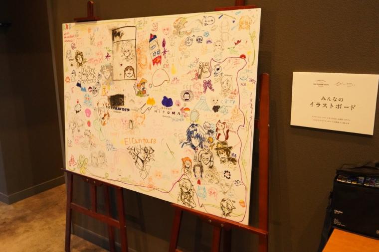 The Ryokan Tokyo Yugawara イラストボード、漫画の展示