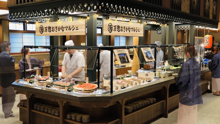 ビュッフェのお刺身コーナーがリニューアルした「万惣おさかなマルシェ」
