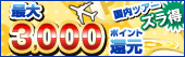 �����c�A�[�ő�3,000�|�C���g
