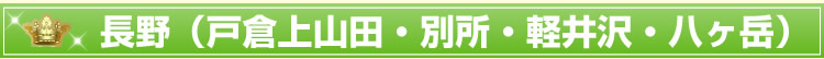 長野(戸倉上山田・別所・軽井沢・八ヶ岳)
