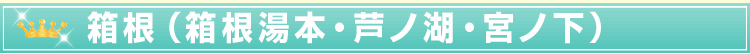 箱根(箱根湯本・芦ノ湖・宮ノ下)